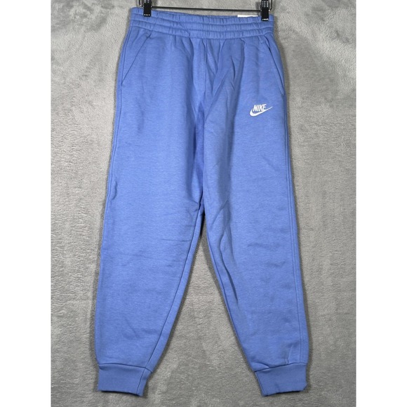 Nike Sweatpants Big Kids M Blue Standard Fit FD3008-450 Swoosh Logo Athletic - Picture 1 of 10